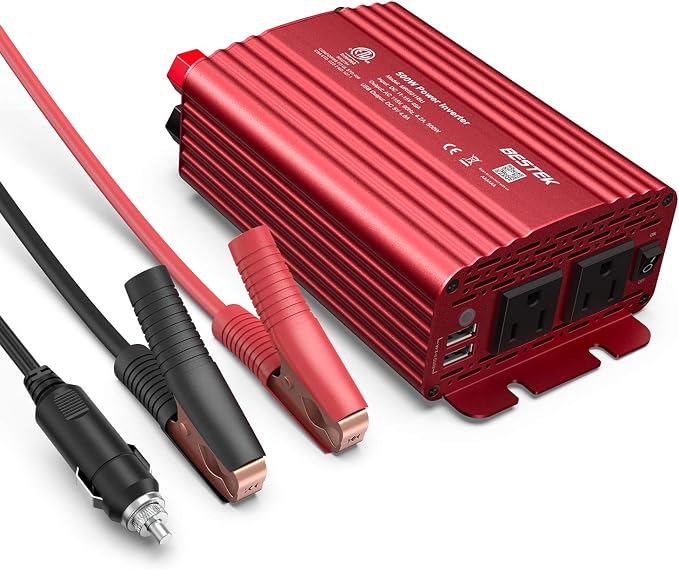 BESTEK 500W Power Inverter DC 12V to 110V AC Converter by BESTEK