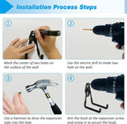 6 Pack Garage Hooks Heavy Duty, 4.9 inch Utility Steel Garage Hanger & Organizer - Image 4