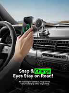 THREEKEY for MagSafe Car Mount Charger, Qi2 Wireless Car Charger, Retractable - Image 5