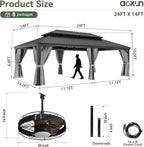 Aoxun 14' X 24' Hardtop Gazebo - Image 3