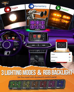 Auxbeam 6 Gang Switch Panel Bluetooth AR-600 RGB Large Button Auxiliary Switch - Image 4