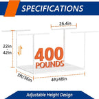 3 x 4FT Overhead Garage Storage Rack, Adjustable Ceiling Storage Racks - Image 2