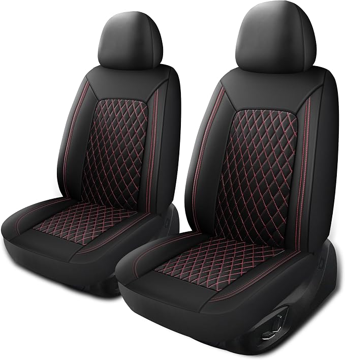 Car Seat Cover, Breathable and Waterproof Leather Seat Covers, Luxury PU by HChengkikz