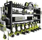 Power Tool Organizer Wall Mount, Cordless Drill Organizer, 4 Layers Large by NattyDot