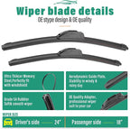 24" 18" 13" Windshield Wiper Blades Replacement - Image 3