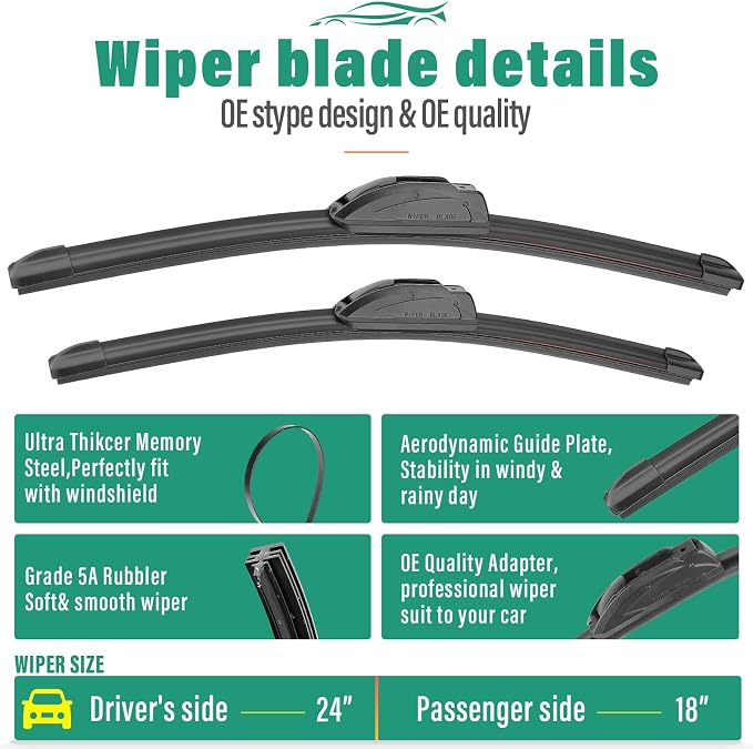 24" 18" 13" Windshield Wiper Blades Replacement - Image 3