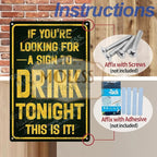 "Sign to Drink Tonight" Funny Bar Sign or Man Cave Decor | 12x8″ Durable - Image 4