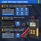 AUTOOL Car Battery Tester 12V 24V Battery Load Tester 30-2000 CCA Automotive - Image 2