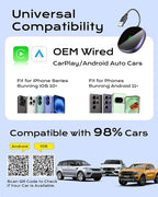 Wireless Carplay Adapter for iPhone & Android Auto 2-in-1, Plug & Play Low - Image 6