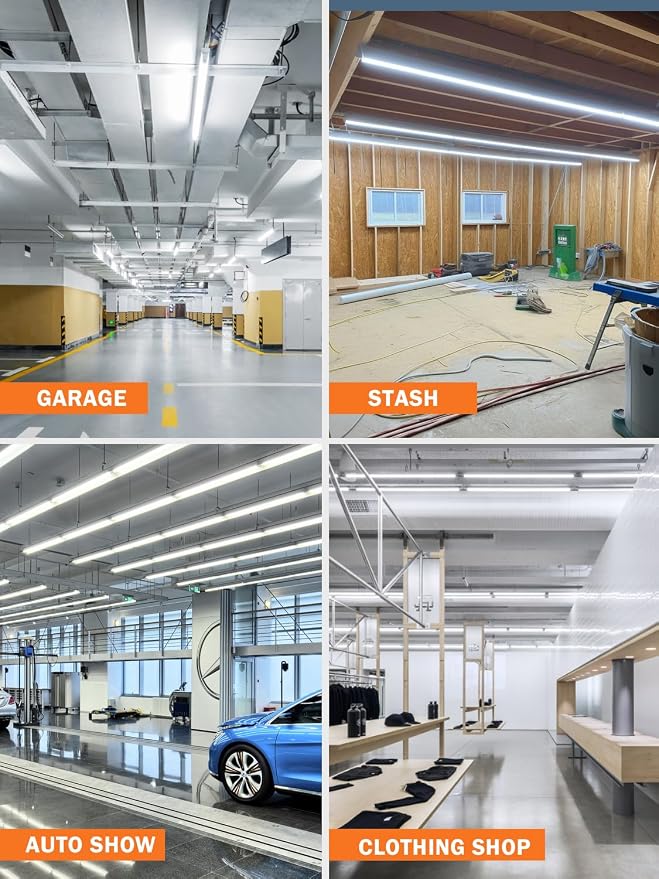 Upgrade Super Bright Hanging | Surface Mount 4' 10000LM 5000K 60W Linkable 4FT - Image 8