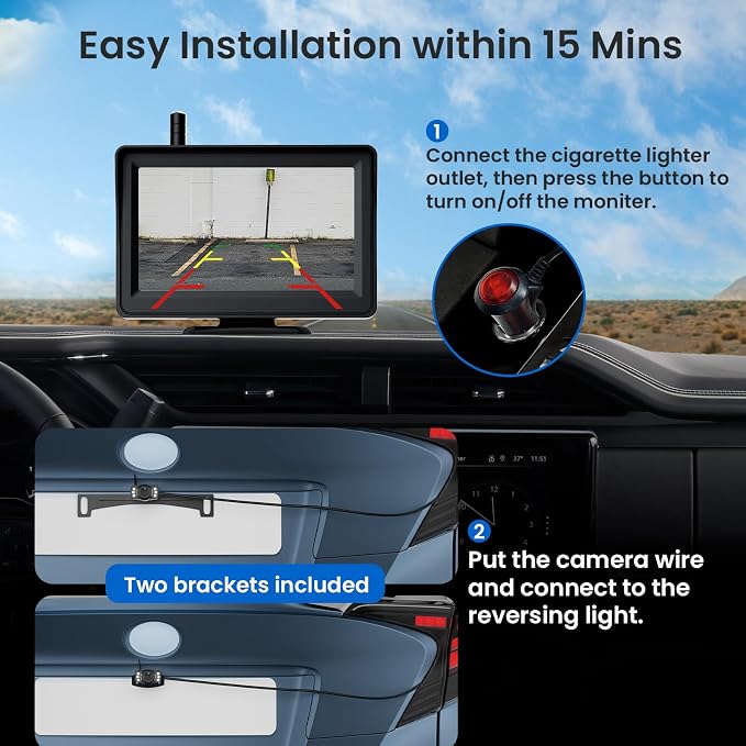 Wireless Backup Camera, Reverse Rear Camera - Image 3