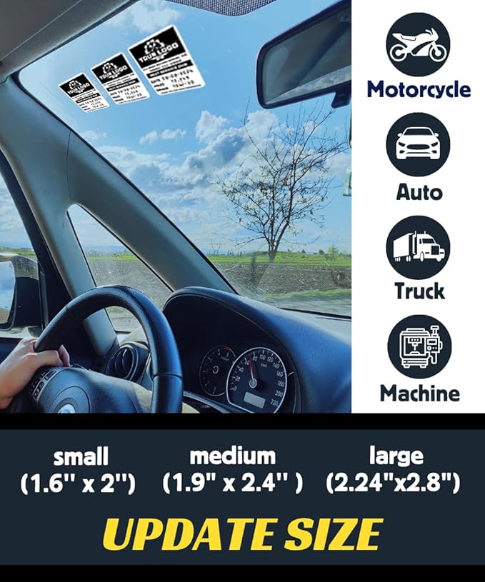Oil Change Stickers for Windshield Personalized - Image 5