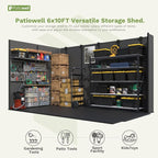 Patiowell 6x10 FT Outdoor Plastic Storage Shed - Image 5