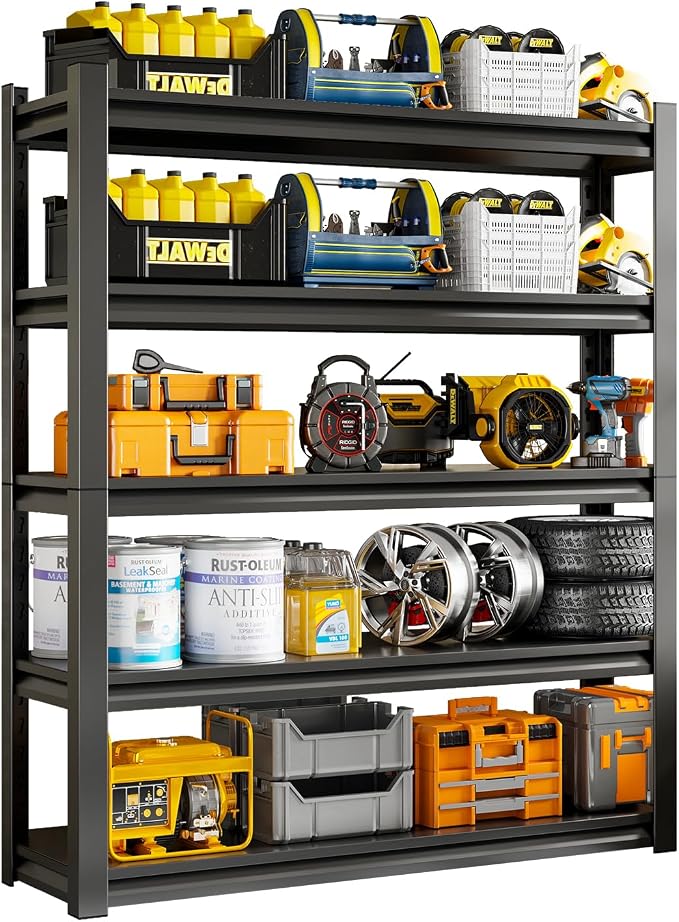 48" W Garage Shelving Unit, Garage Storage Shelves 2800LBS Heavy Duty Shelving by IYANEN