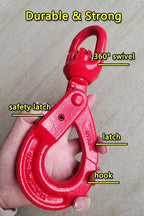 Swivel Self-Locking Hook 6944 lbs Grade 80 Swivel Self Locking Hook Heavy Duty - Image 6