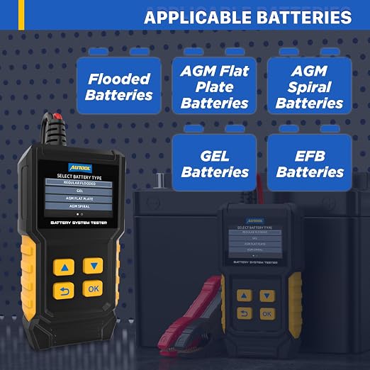AUTOOL Car Battery Tester 12V 24V Battery Load Tester 30-2000 CCA Automotive - Image 3