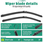 26" 20" 13" Windshield Wiper Blades Replacement - Image 3