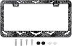 License Plate Frame for Bats and Spider Webs Stainless Steel License Plate by TXWWXT