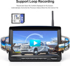 Fookoo 1080P 7" Wireless Backup Camera System, IP69 Waterproof Rear View Front - Image 3