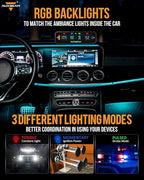 Auxbeam 4 Gang Slim Switch Panel Bluetooth RGB AS-400 - Image 3