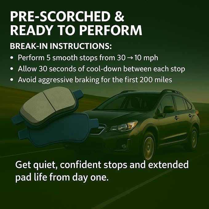 Premium Ceramic Front Brake Pads Compatible - Image 8