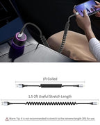 Coiled Lightning Cable, 2 Pack Retractable iPhone Charger Cord - Image 5