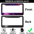 License Plate Frames Multicolor License Plate Cover Beautiful Galaxy Space - Image 3