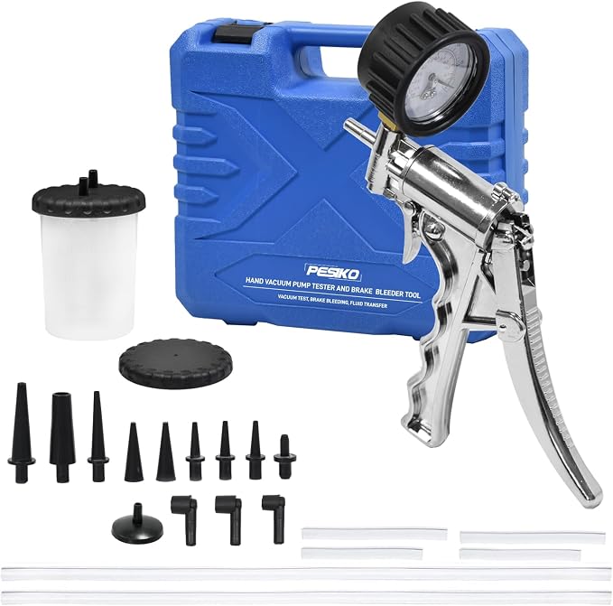 Hand Vacuum Pump Brake Bleeder Kit by PESIKOTOOLS