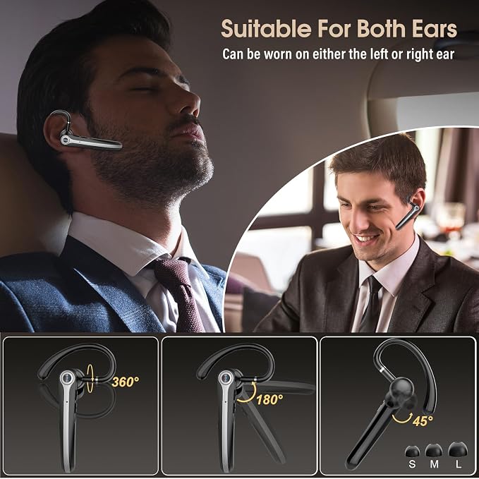 Bluetooth Headset, Wireless Bluetooth Earpiece - Image 3