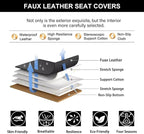 YORKNEIC Seat Covers for Hyundai Kona 2018-2024 2025: Waterproof Leather Car - Image 7