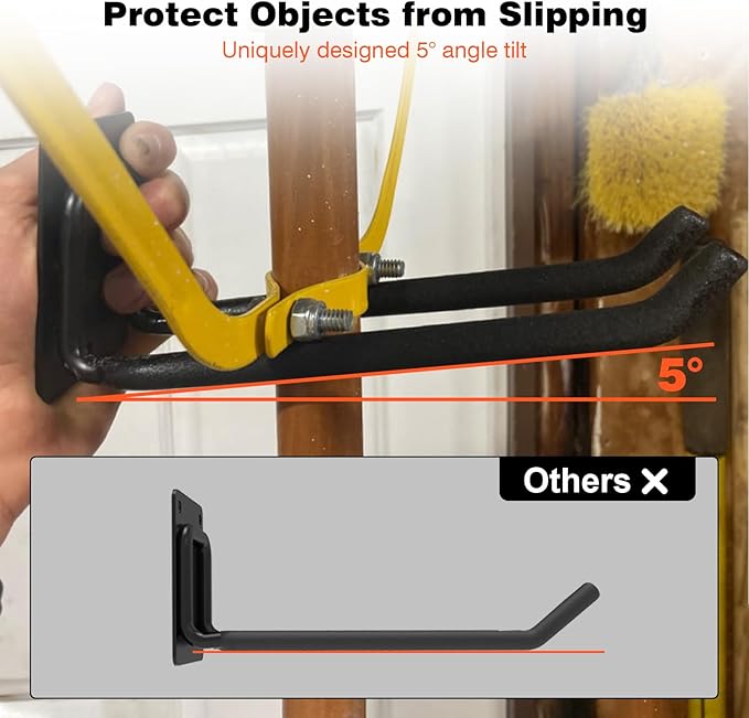 6 Packs 7.8inch Heavy Duty Garage Hooks, Garage Storage Organizer - Image 4