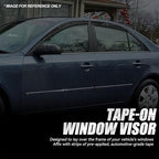Auto Dynasty Set of 4 Carbon Fiber Pattern Window Visors Compatible - Image 3