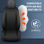 Car Seat Covers Full Set, Breathable and Waterproof Napa Leather Car Seat Cover - Image 5