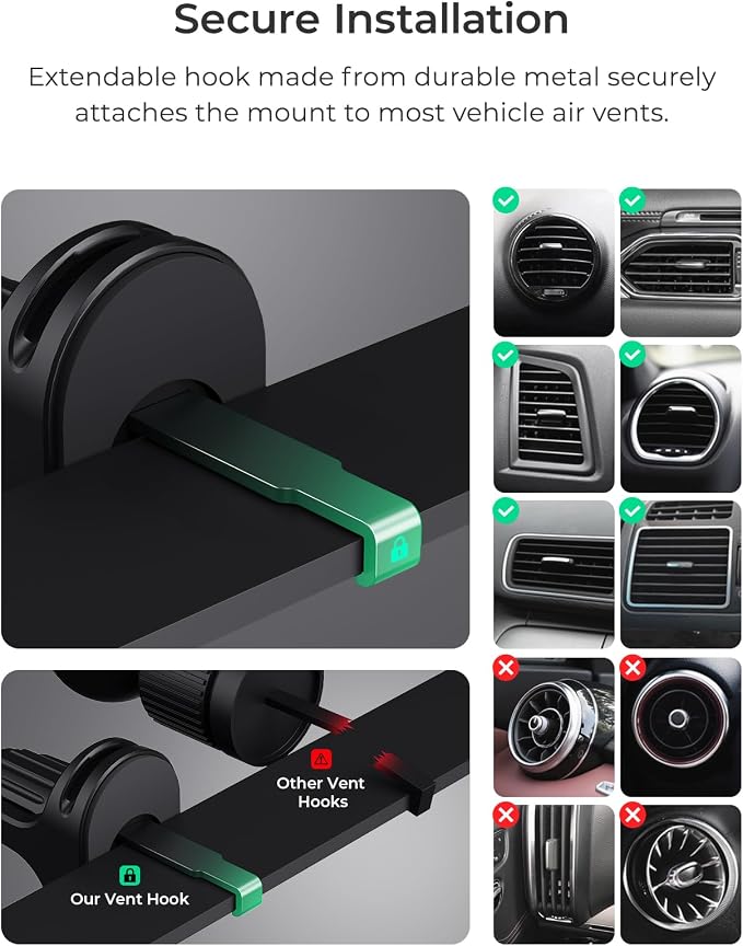 iOttie iTap 3 Magnetic Air Vent Car Mount Phone Holder - Image 3