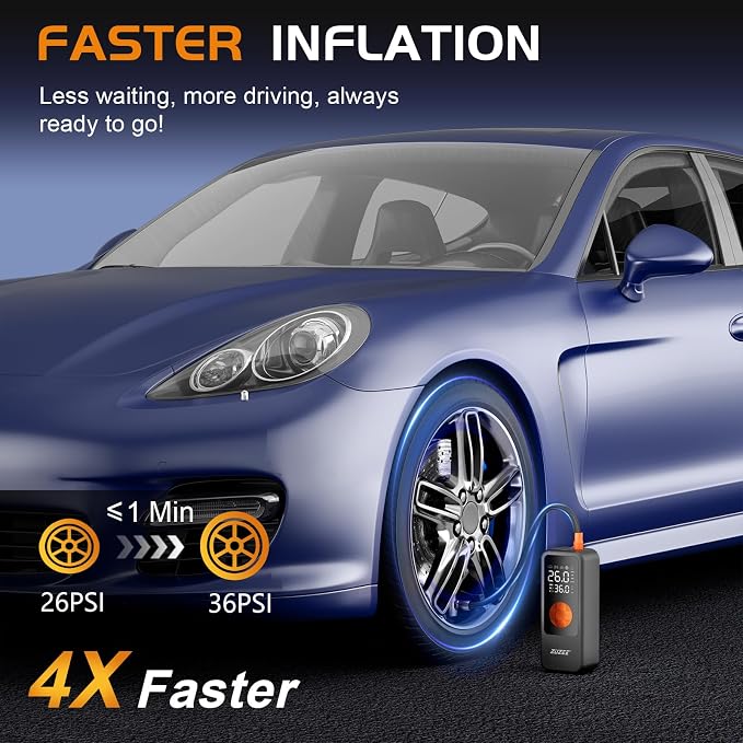 Tire Inflator Portable Air Compressor, 4X Faster Inflation & High-Capacity - Image 4