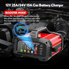 YONHAN 25A Battery Charger & Maintainer, 12V/24V All-in-One Charger - Image 2