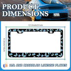 Blue Flower Butterfly License Plate Frames - Image 2
