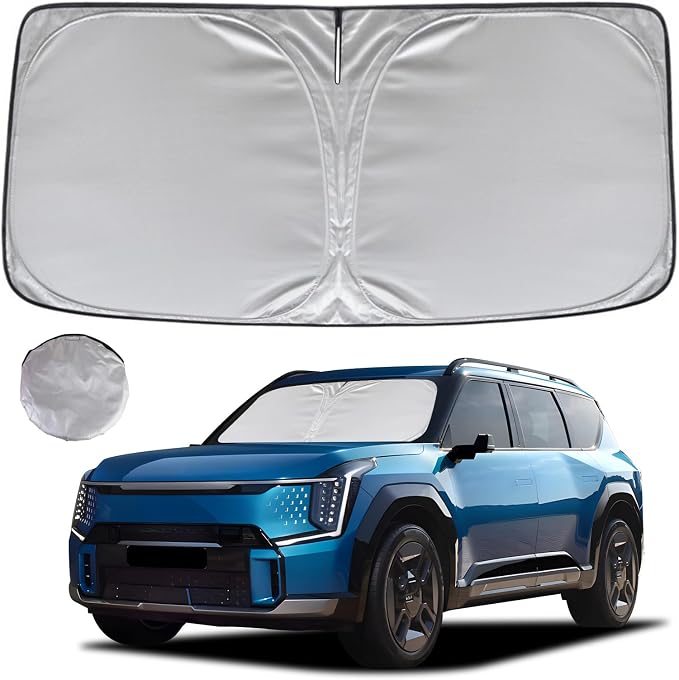 KAYZT Windshield Sun Shade for 2024-2025 Kia EV9 Foldable Sunshade Front Window by KAYZT