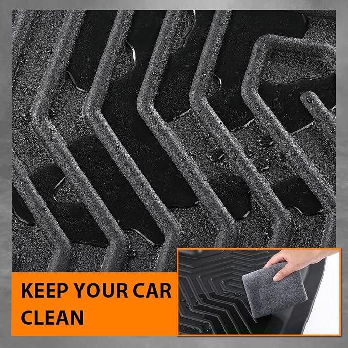 G-PLUS Floor Mats Fit for Toyota Tacoma 2016-2023 Double Cab TPE All Weather - Image 8