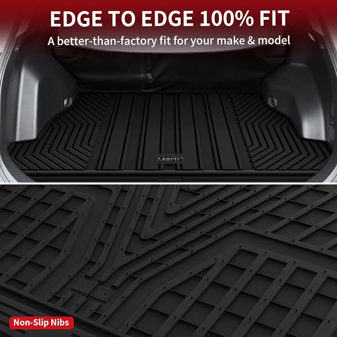 LASFIT Trunk Mats Fit for 2019-2025 Toyota RAV4 Hybrid and Gasoline, All - Image 3