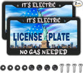 License Plate Cover Black and White License Plate Frames It’s Electric No Gas by Unknown