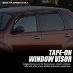 Auto Dynasty 4Pcs Carbon Fiber Pattern Window Visors Compatible - Image 3