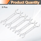 HARFINGTON 5pcs Double Open End Wrench 12mm x 15mm Metric 15 Degree Offset - Image 3