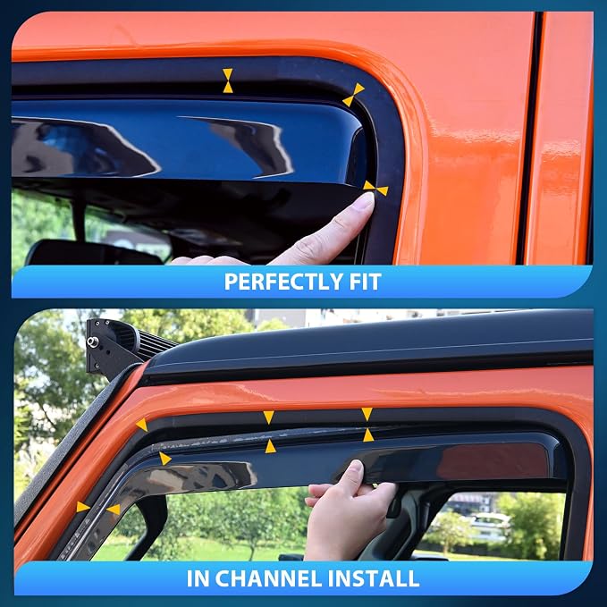 Nilight in Channel Rain Guards for Chevy Tahoe/GMC Yukon/Cadillac Escalade 2021 - Image 4