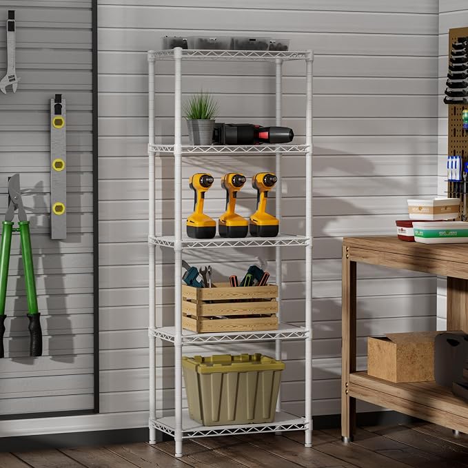 SINGAYE 5 Small Wire Shelves Kitchen Pantry Close Home Organizers and Storage - Image 9