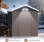 8x6 FT Outdoor Storage Shed, Metal Tool Sheds, Waterproof Outside Storage Shed - Image 5