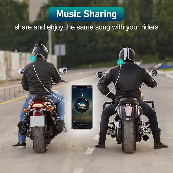 TK-X4SC Motorcycle Bluetooth Headset, 6 Riders 2000m Helmet Intercom - Image 4