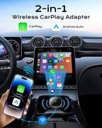 Wireless Carplay Adapter for iPhone & Android Auto 2-in-1, Plug & Play Low - Image 2