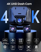 4K Dash Cam 360° View, 4 Channel Front and Rear Dash Camera - Image 3