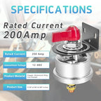 High Current Battery Disconnect Switch 200A, 12-48V Battery Power Cut Off - Image 3